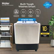 Haier HTW100-196E 10kg Twin Tub Semi-Automatic Washing Machine