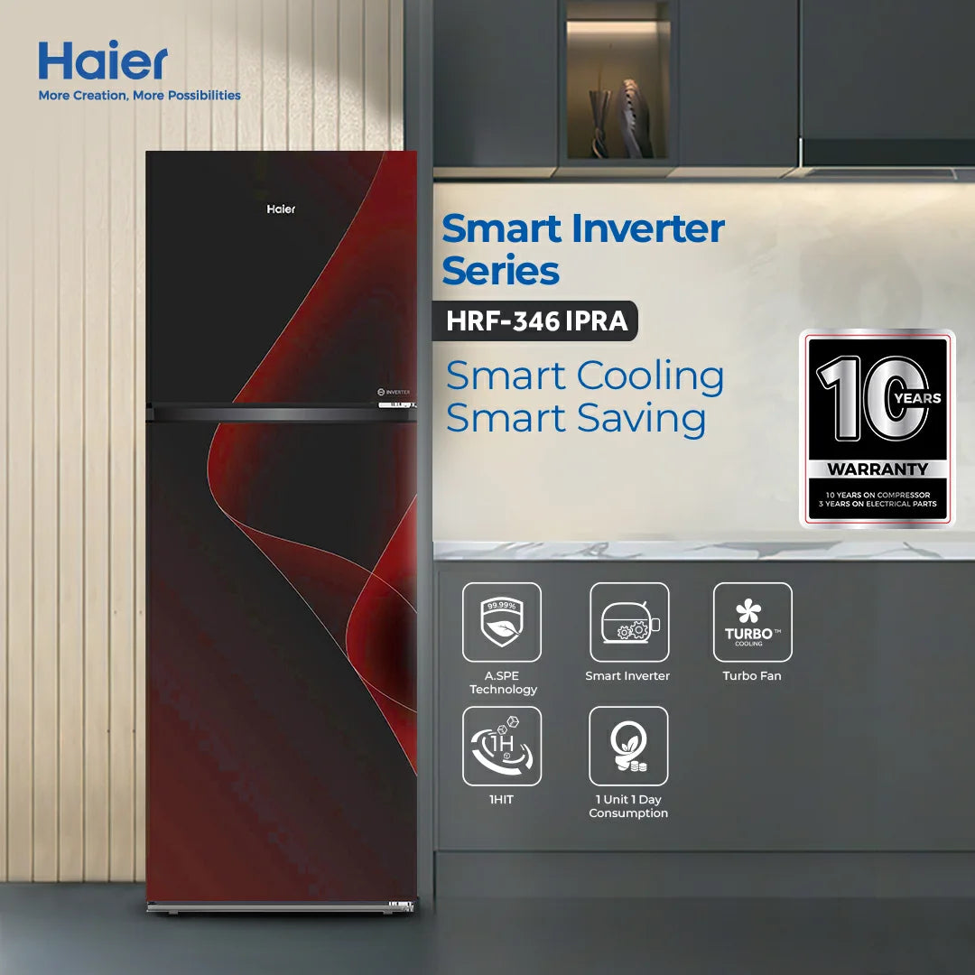 HAIER Refrigerator 12 Cft. RED HRF-346 IPRA