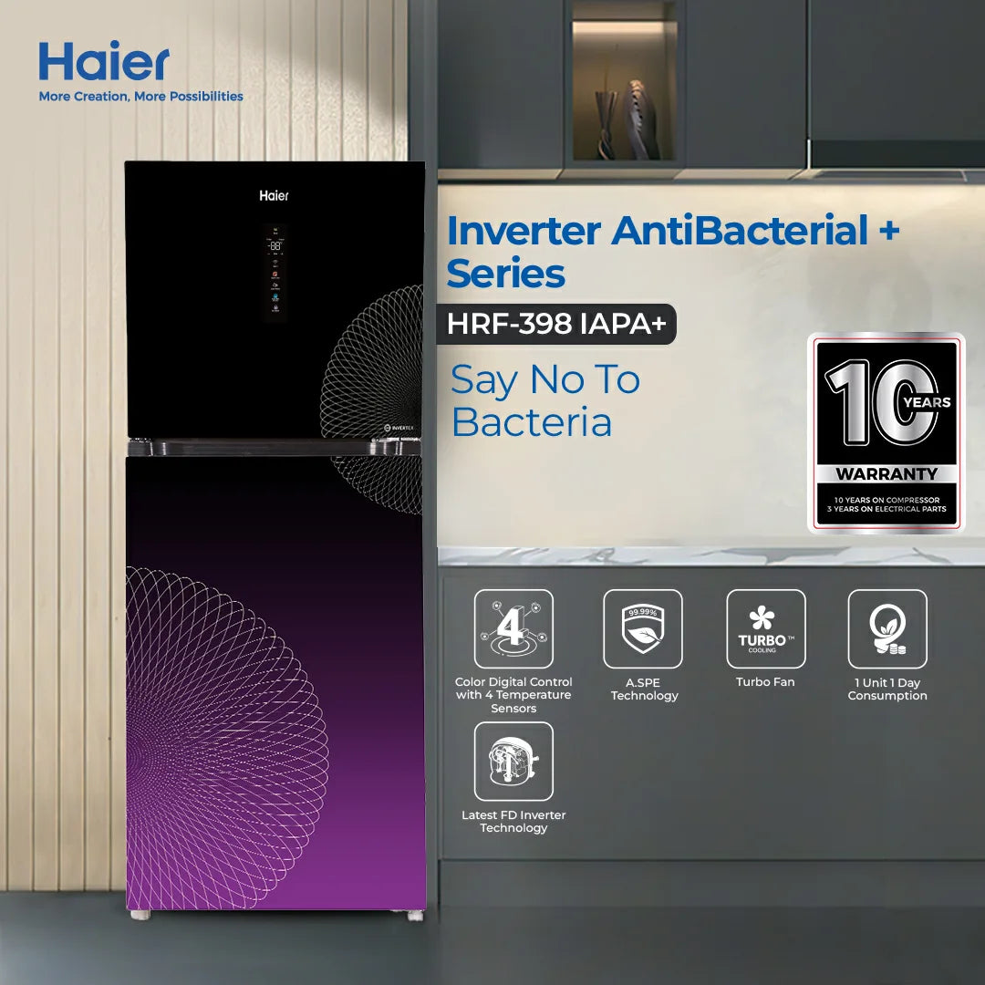 HAIER Refrigerator 13 Cft. PURPLE HRF-398 IAPA