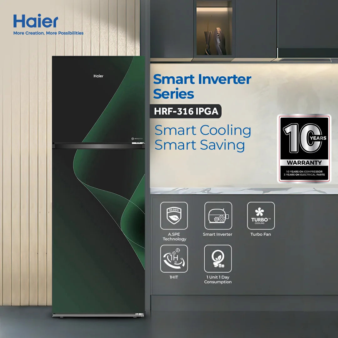 HAIER Refrigerator 11 Cft. GREEN HRF-316 IPGA