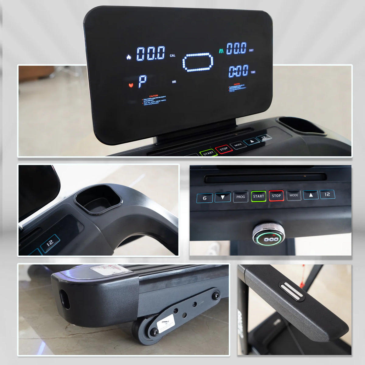 ZERO HEALTH CARE ZT-CROSS TREADMILL 1390 x 690 Electric, Max 130KG, LED Display Massage Gadget Black