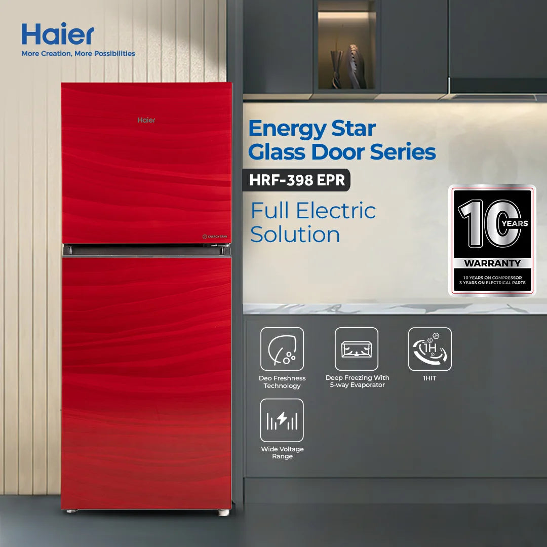 HAIER Refrigerator 14Cft RED HRF-398 EPR