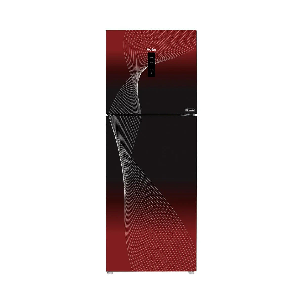 HAIER HRF-368 IFRA 13 Cft. Digital Inverter-Glass Door Refrigerator Red