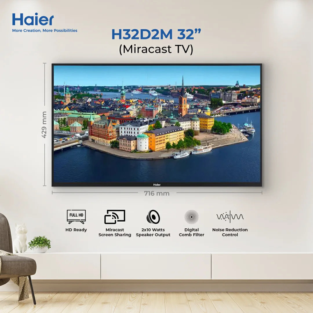 Haier H32D2MS - 32 Inch H-CAST D2M Series LED