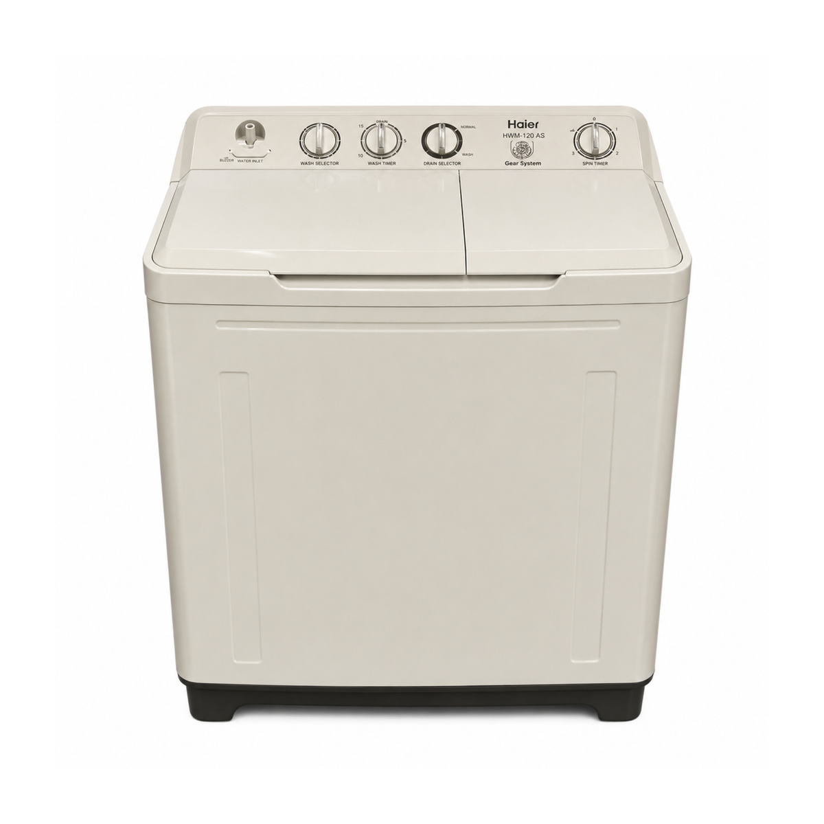 HAIER HWM-120 AS Grey 12kg Twin Tub Washing Machine Grey
