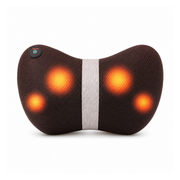 ZERO HEALTH CARE Mellow Shiatsu Massage Pillow Small All-In-one, Heat Function, Rechargeable Massage Gadget Black