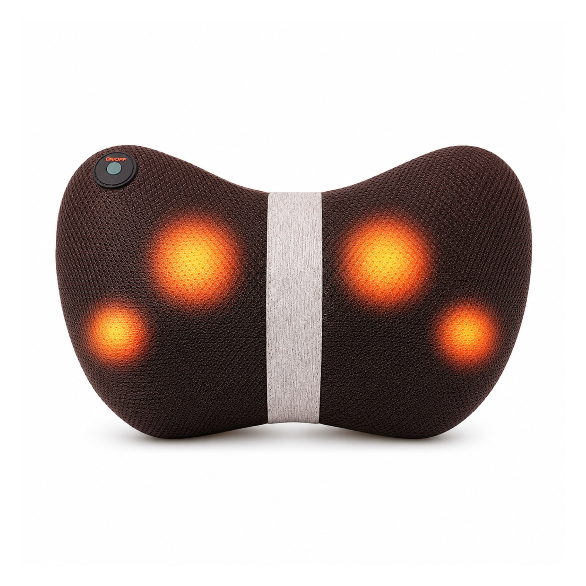 ZERO HEALTH CARE Mellow Shiatsu Massage Pillow Small All-In-one, Heat Function, Rechargeable Massage Gadget Black