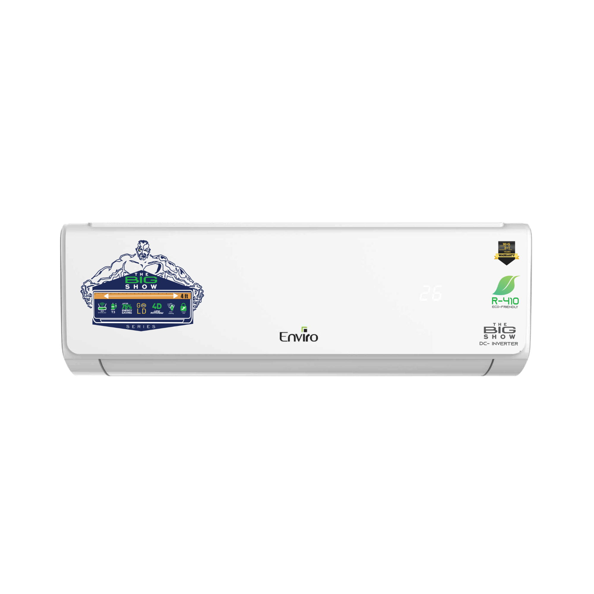 ENVIRO EAC-19TBS 1.5Ton Heat & Cool DC Inverter Air Conditioner White