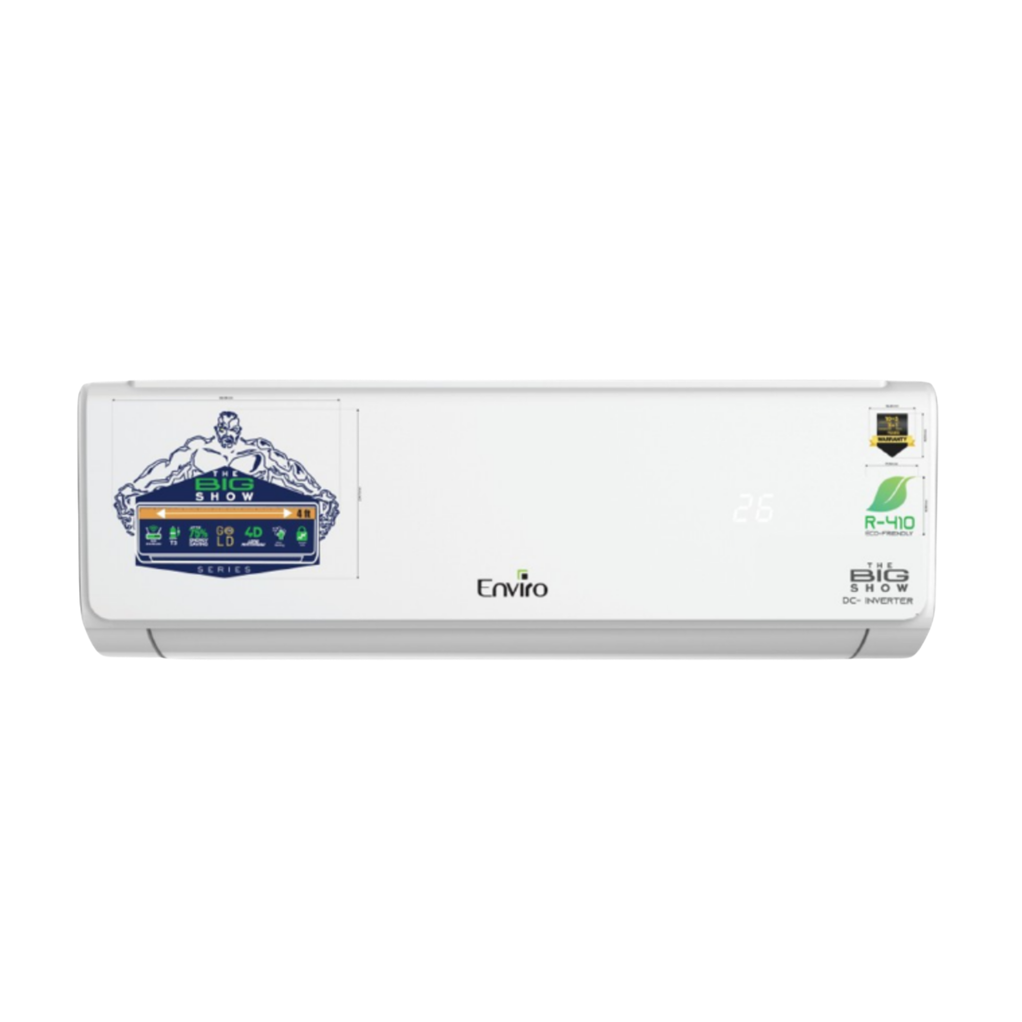 Enviro 1.5 Ton DC Inverter AC | Heat & Cool | T3 Compressor & WiFi | The Big Show Series (EAC-19TBS)