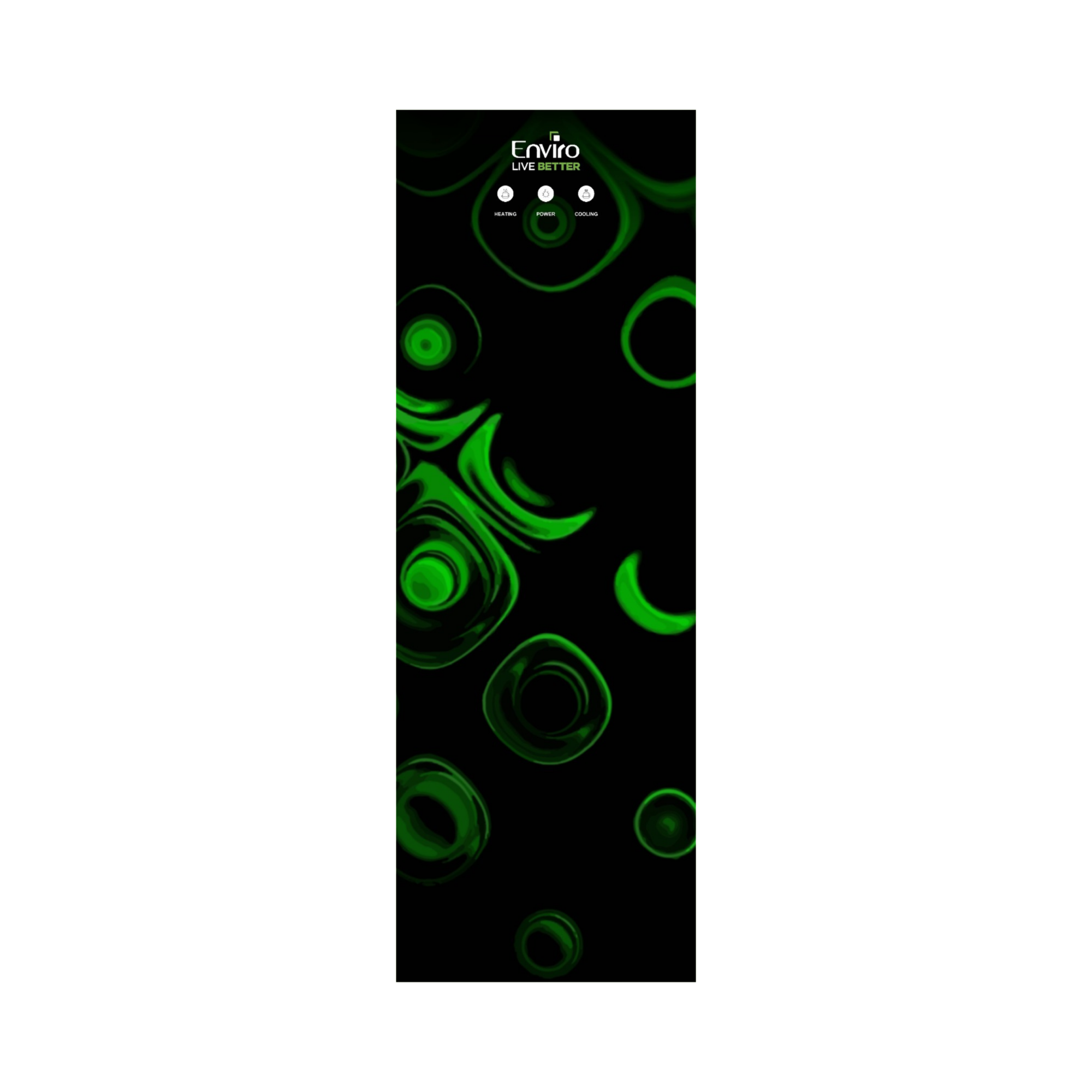 ENVIRO ENR-WD120 GD 1 LTR & 2. Ref Cabinet WATER-DIS Black Gree