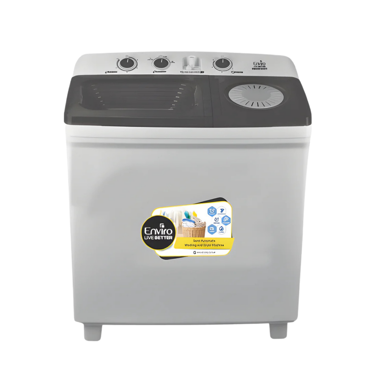 ENVIRO EWM-9620-TW 9 Kg Twin Tub Washing Machine White