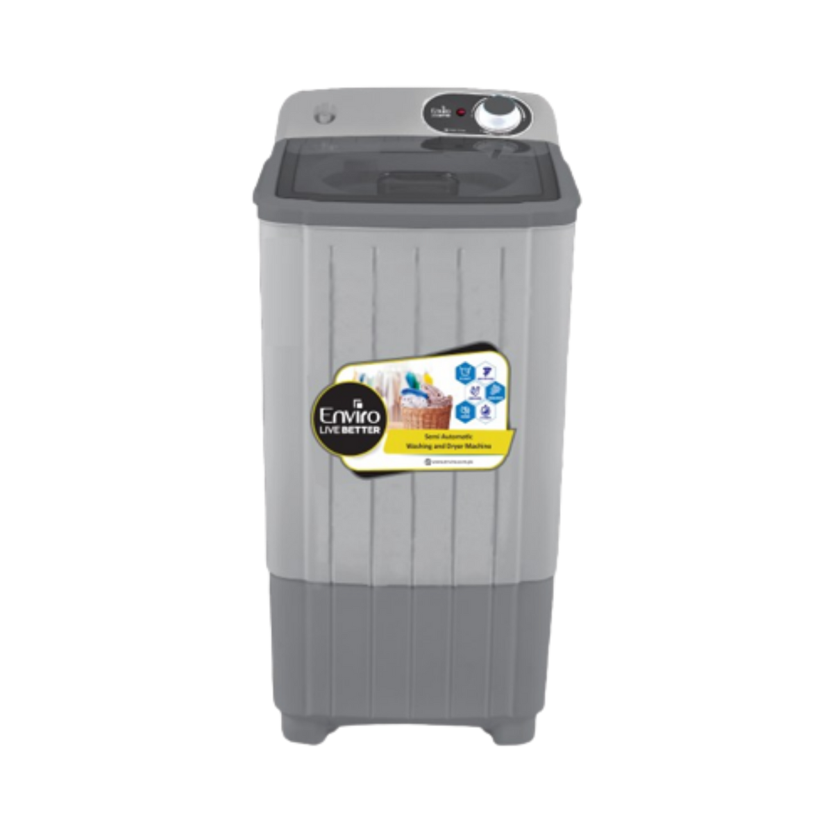 ENVIRO EWM-8020-SD 8 Kg Spinner Washing Machine White