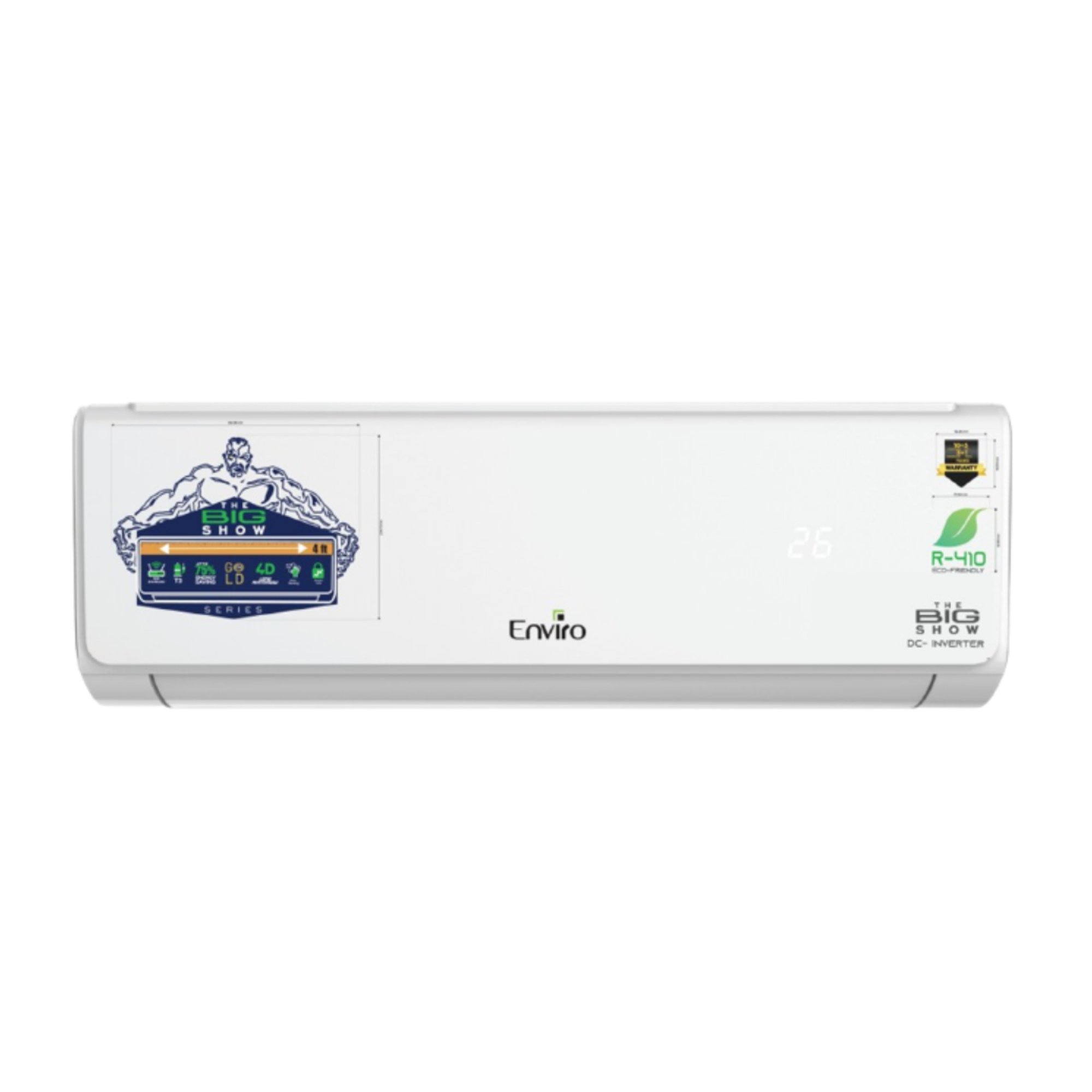 Enviro 1.5 Ton DC Inverter AC | Heat & Cool | T3 Compressor & WiFi | The Big Show Series (EAC-19TBS)