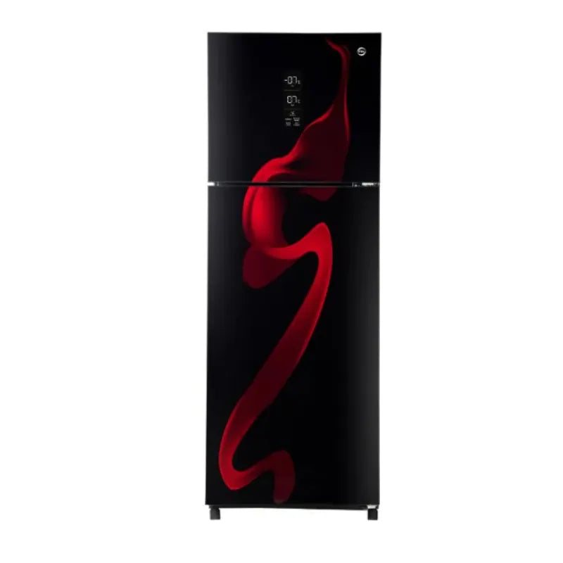 PEL 6460 GDDT DIGITRON INVERTERON (RB) Refrigerator – Red Black Glass Door – 15.5 Cubic Feet
