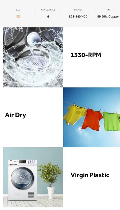 Haier HWM-60-50 Spinner Dryer Machine 6kg - HD 60-50