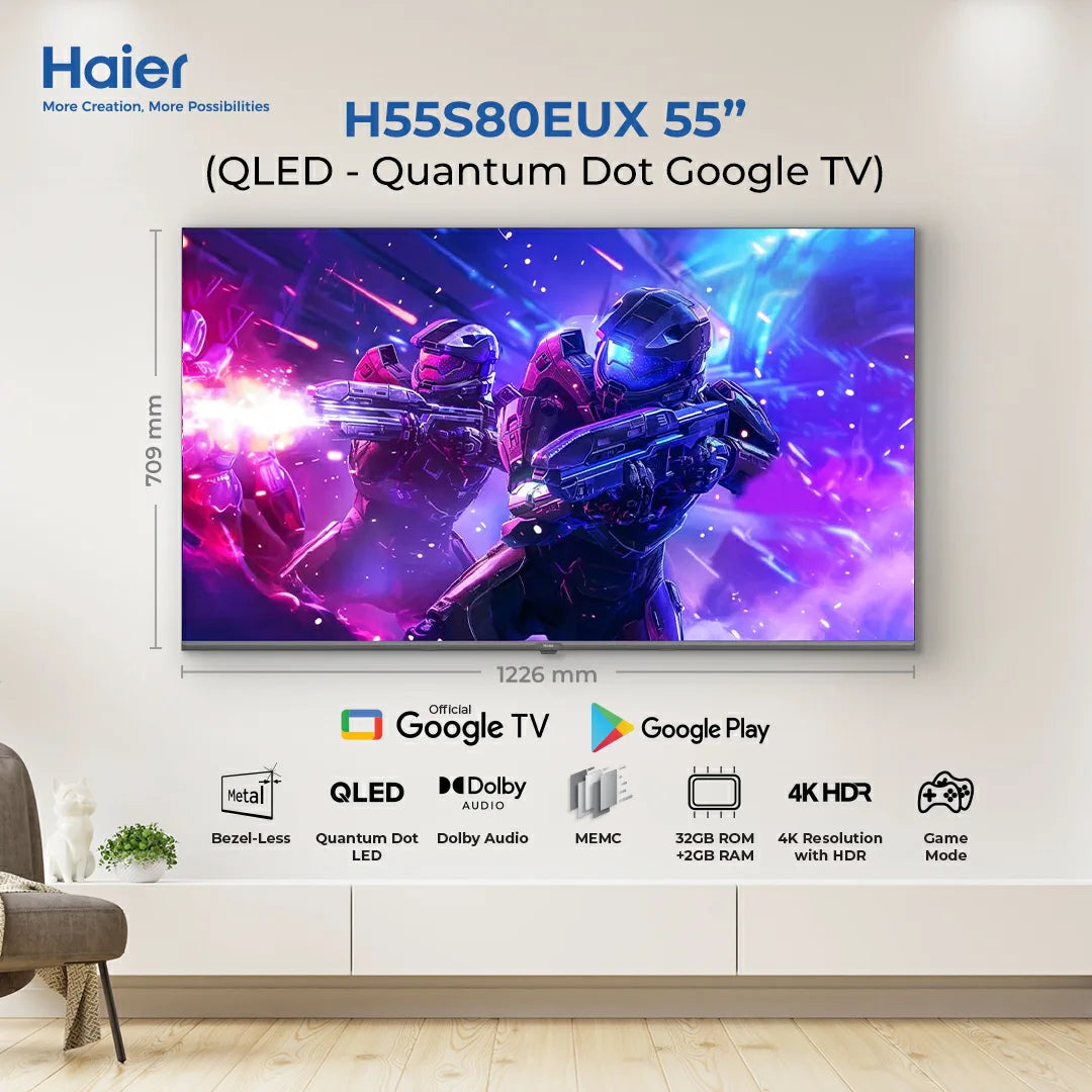 Haier H55S80EUX-4K QLED Google TV