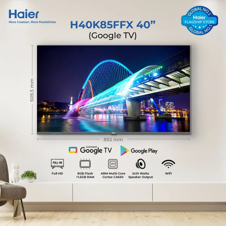 Haier 40" Google LED / TV K85 Series / H40K85FFX