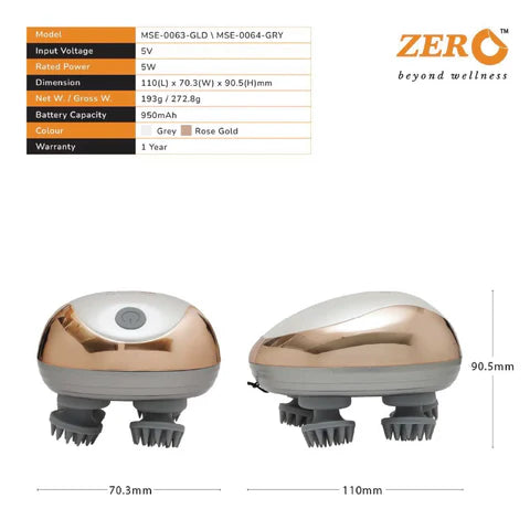 ZERO HEALTH CARE Scalp Massager Clingy