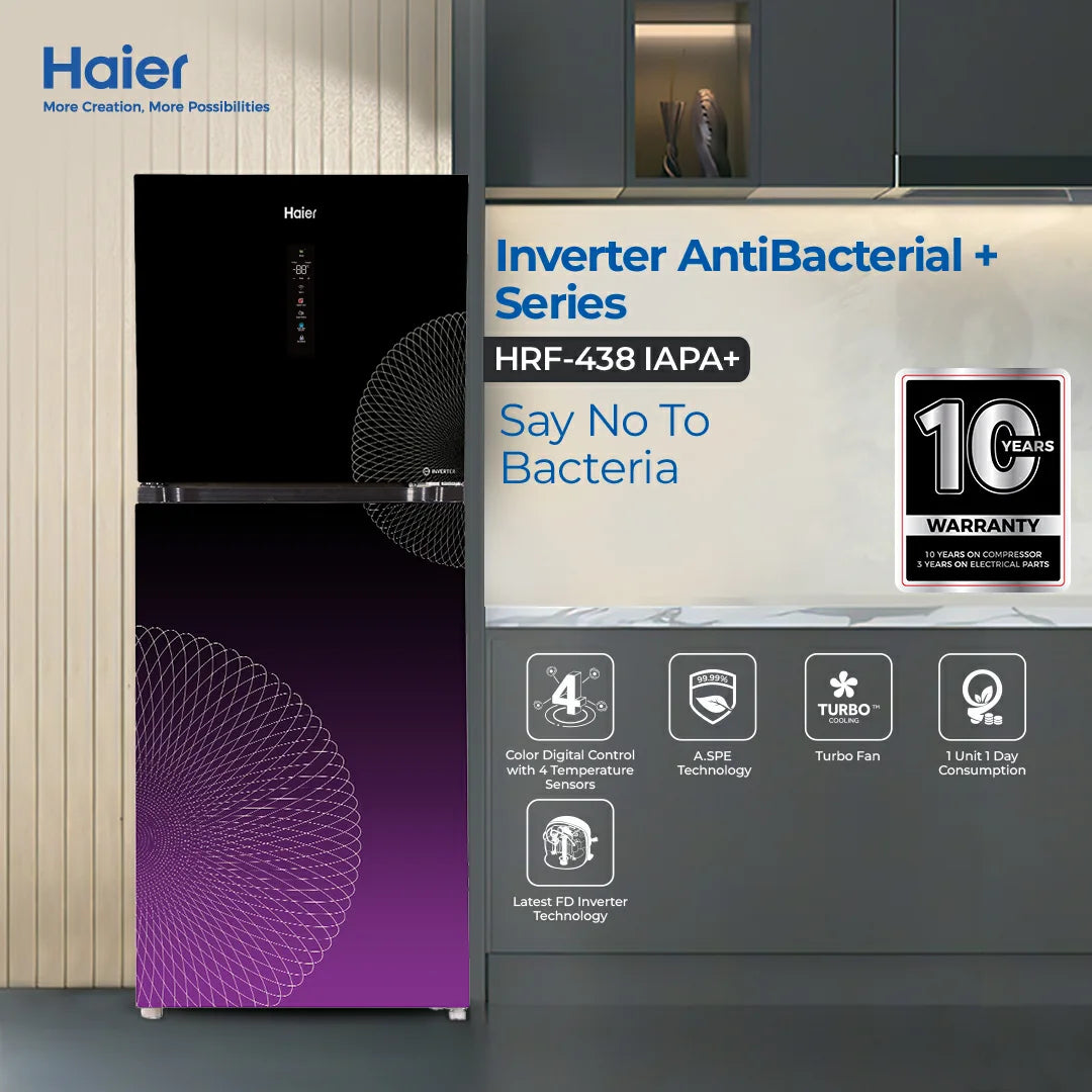 HAIER Refrigerator 14 Cft. PURPLE HRF-438 IAPA