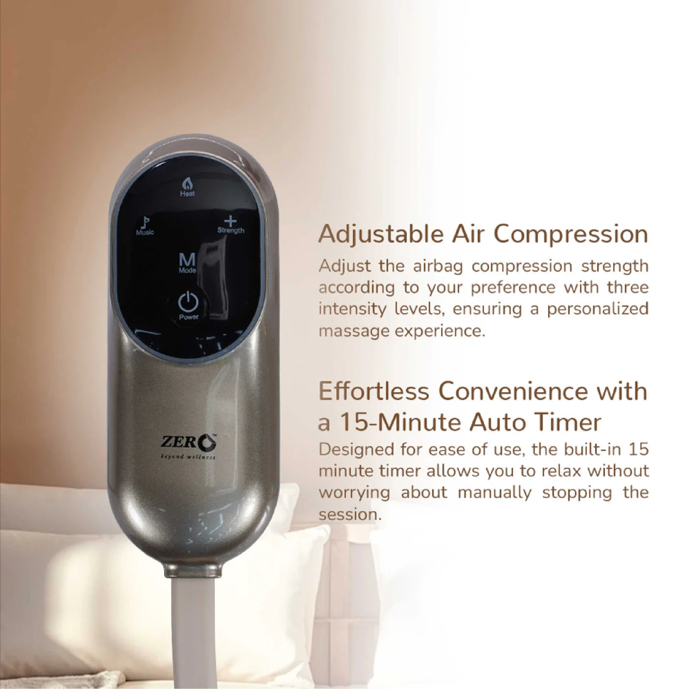 ZERO HEALTH CARE D’Medizonic Head Massager Standard Airbag force, Heating, multi mode, music, Rechargeable Massage Gadget White