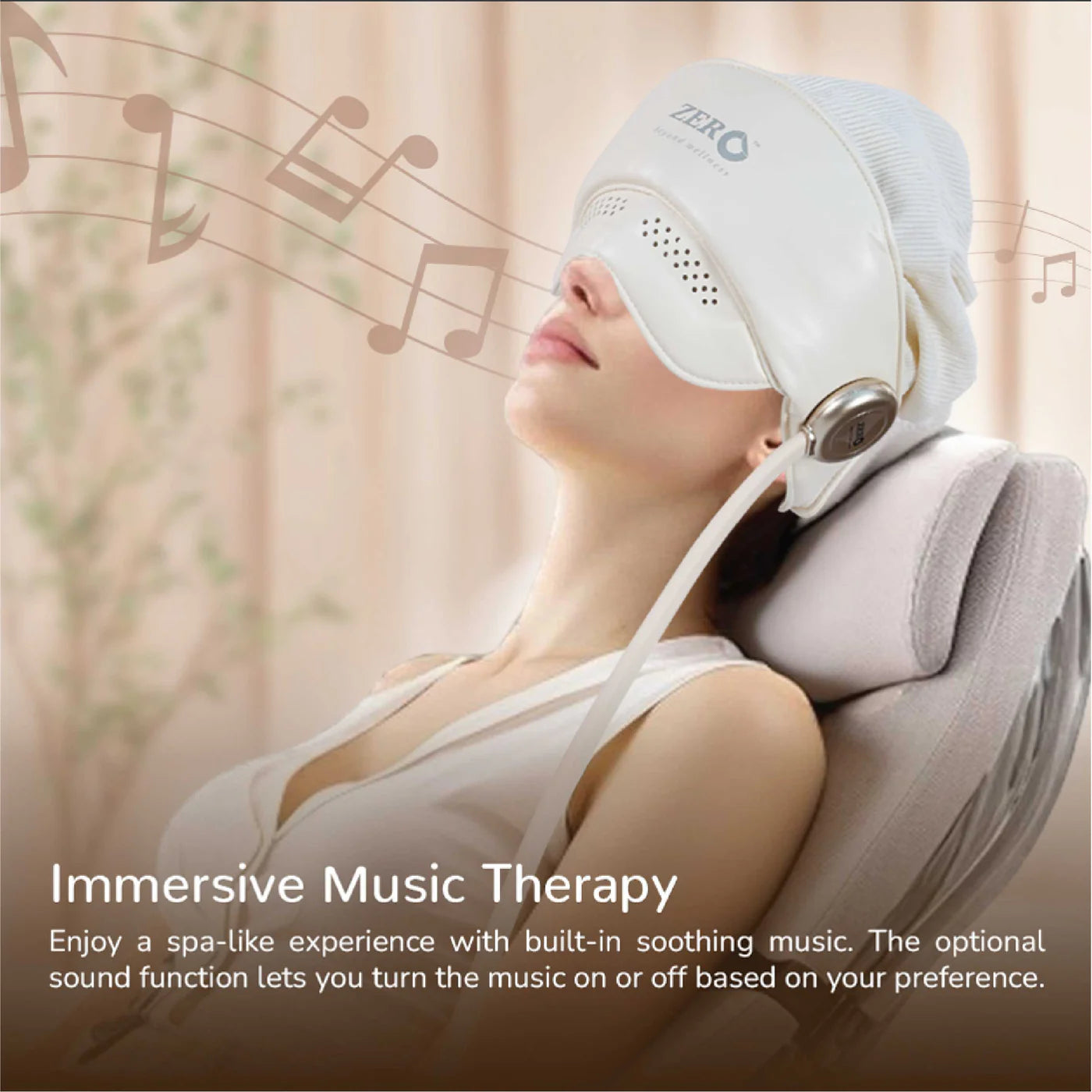 ZERO HEALTH CARE D’Medizonic Head Massager Standard Airbag force, Heating, multi mode, music, Rechargeable Massage Gadget White