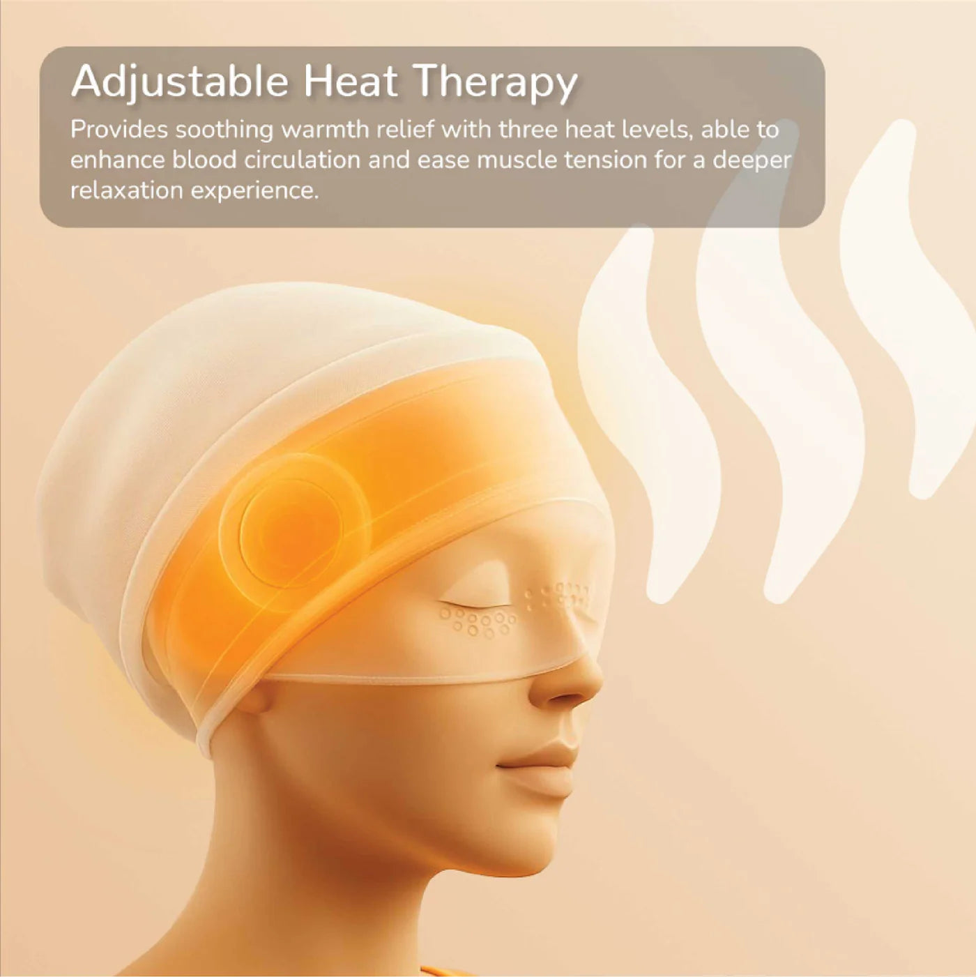 ZERO HEALTH CARE D’Medizonic Head Massager Standard Airbag force, Heating, multi mode, music, Rechargeable Massage Gadget White