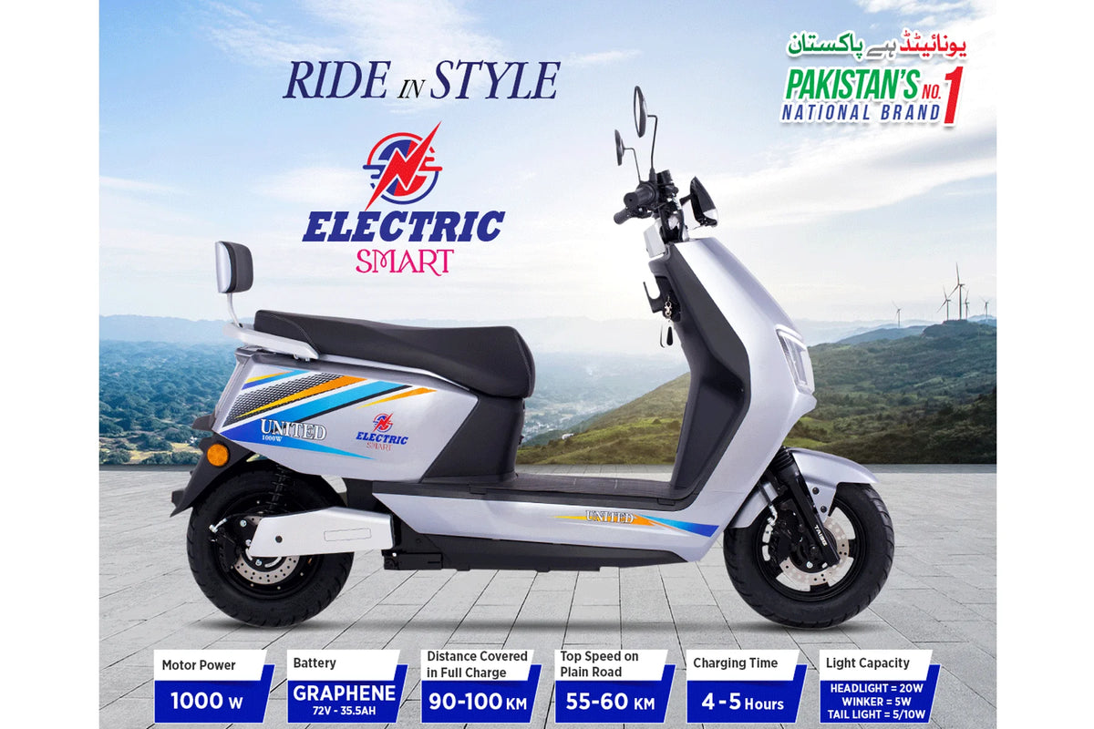 UNITED UNITED-SMART SCOOTER 2024 1000 W Electric Vehicle Motor Bike Grey