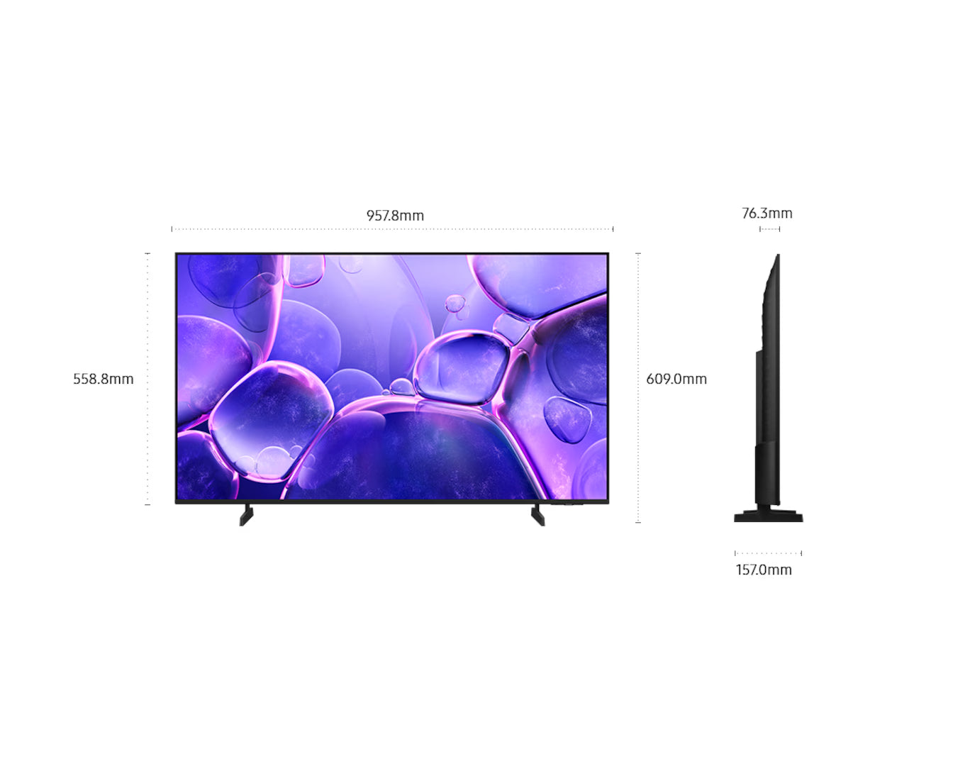 SAMSUNG UA75U800075" 4K,UHD Taizen OS/Smart LED Black