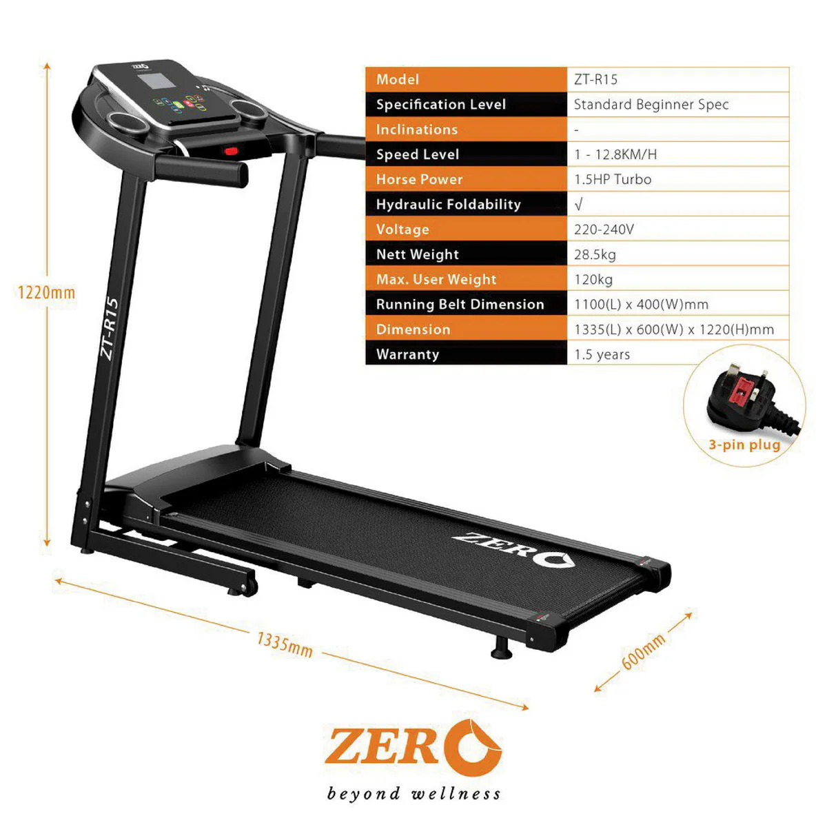 ZERO HEALTH CARE ZT-R Treadmill